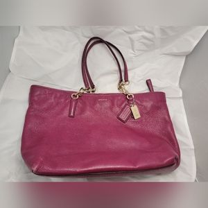 Coach Madison east west tote in berry/ purple plum color